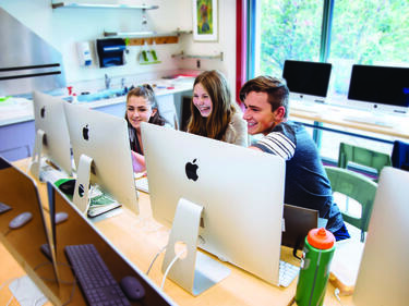 Students in a computer lab