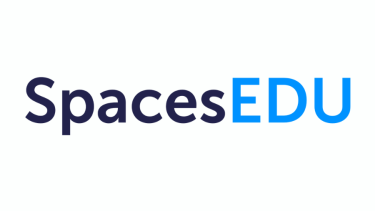 SpacesEDU logo Black and blue words that read "SpacesEDU"