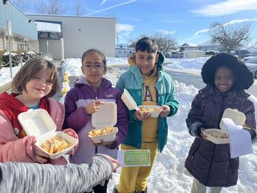 Clearbrook Kids getting Poutine
